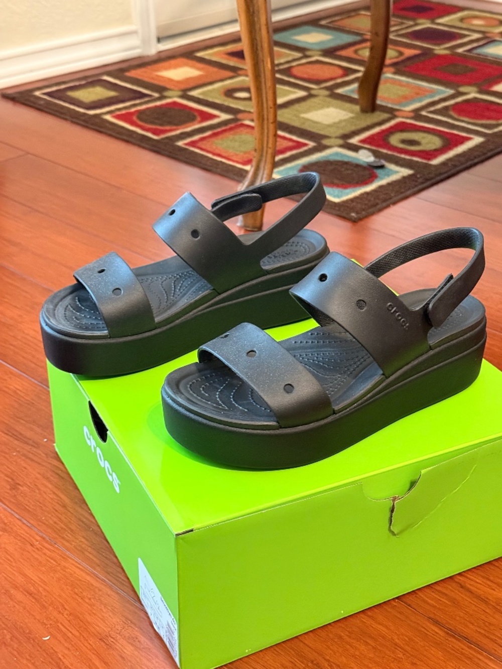 Croc's Brooklyn 4U Low Wedges - Women's Black Sandal